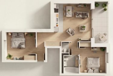 Appartement 4P Rez-de-jardin dans la promotion 11, route des Jurêts à Choulex