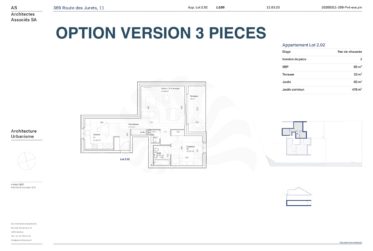 Appartement 4P Rez-de-jardin dans la promotion 11, route des Jurêts à Choulex