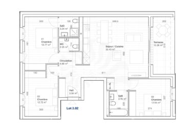 Appartement 5P au 1er étage, 11, route des Jurêts à Choulex
